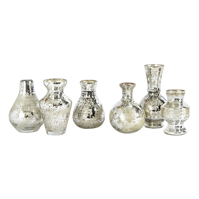 Set of 6 Mercury Bud Vases