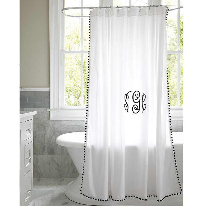 Audree Pom Pom Shower Curtain