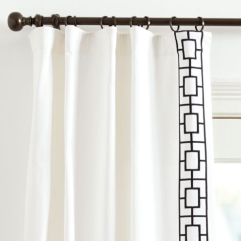 Embroidered Square Trellis Panels - Set of 2