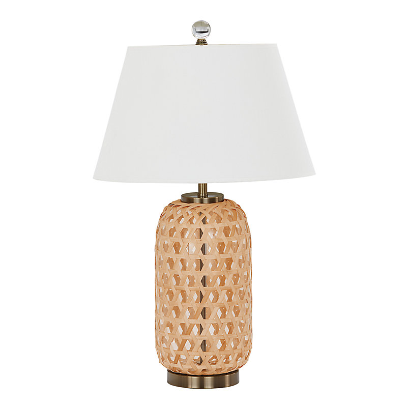 Lima Woven Table Lamp Drum White, Woven Table Lamp