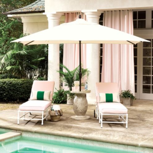 Ballard Designsrectangular Patio Umbrella Canvas Sand Sunbrella Ballard Designs Dailymail