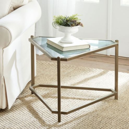 Get The Kendall Triangle Side Table Antique Mirror Top Ballard Designs From Ballard Designs Inc Now Ibt Shop