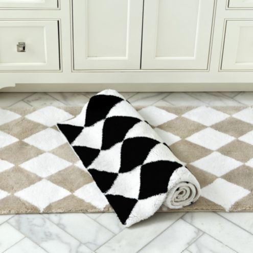 Harlequin Bath Rug Black Small Ballard Designs From Ballard Designs Accuweather Shop