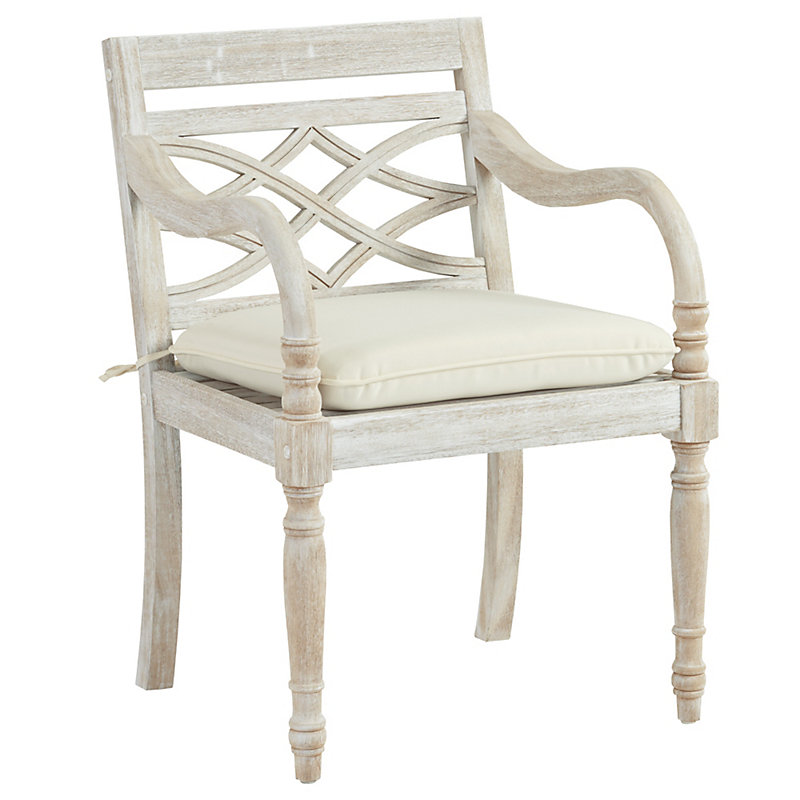 Ceylon Whitewash Dining Armchair, Ballard Designs Outdoor Dining Chairs