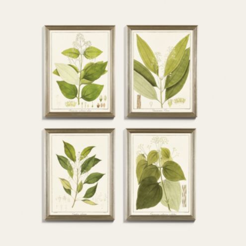 Botanical Leaf Art, Chartreuse - Home Styling Works